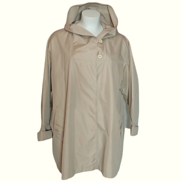 KOMITOR Hooded Jacket Beige Size 4X - Picture 1 of 11